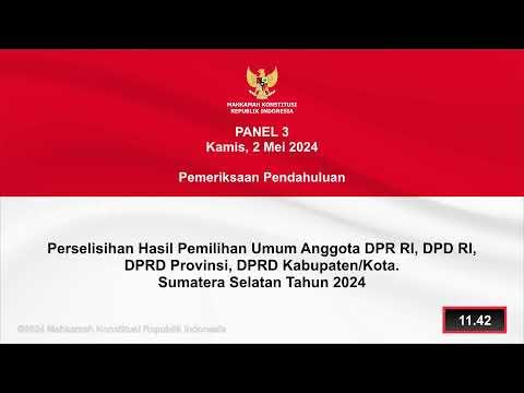 Sidang Panel 3, PHPU Anggota DPR RI, DPD RI, DPRD Provinsi, DPRD Kabupaten/kota