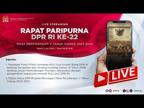 Rapat Paripurna DPR Jelang Reses