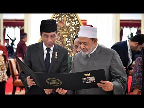 Presiden Jokowi Sambut Kunjungan Grand Syekh Al Azhar, Istana Merdeka, Rabu 9 Juli 2024
