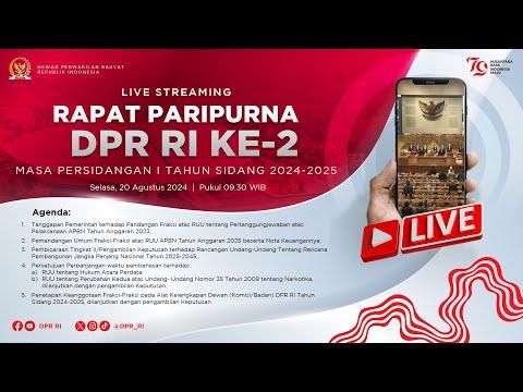 BREAKING NEWS: Rapat Paripurna DPR RI ke-2 Masa Persidangan I Tahun Sidang 2024-2025