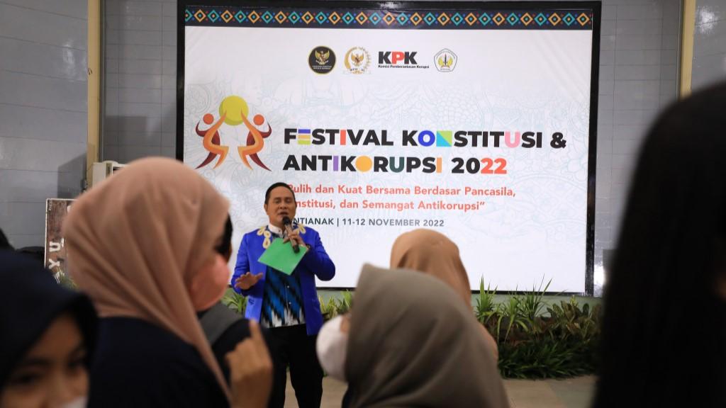 KPK , MPR, MK, Untan Gelar Festival Antikorupsi 2022
