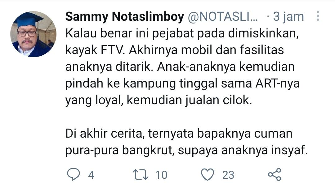 Kocak! Komika Ini Ibaratkan Kasus Rafael Alun dengan Adegan FTV
