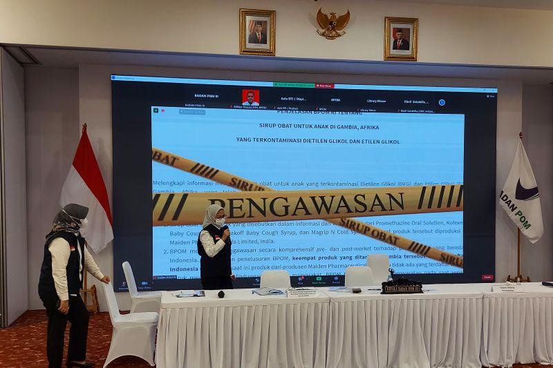 BPOM Umumkan PT Yarindo Farmatama dan PT Universal Pharmaceutical Industries Tersangka Obat Sirop