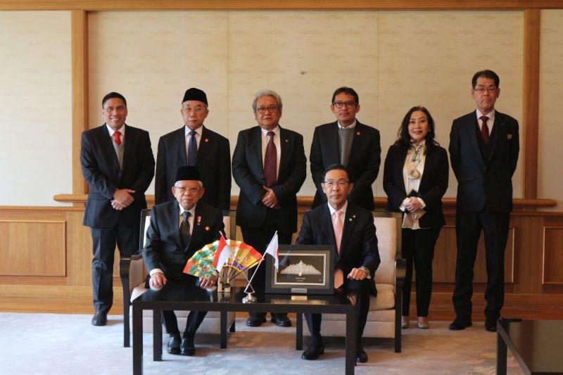 Wapres Ma'ruf Singgung Perlindungan WNI dalam Pertemuan dengan Gubernur Kyoto Jepang