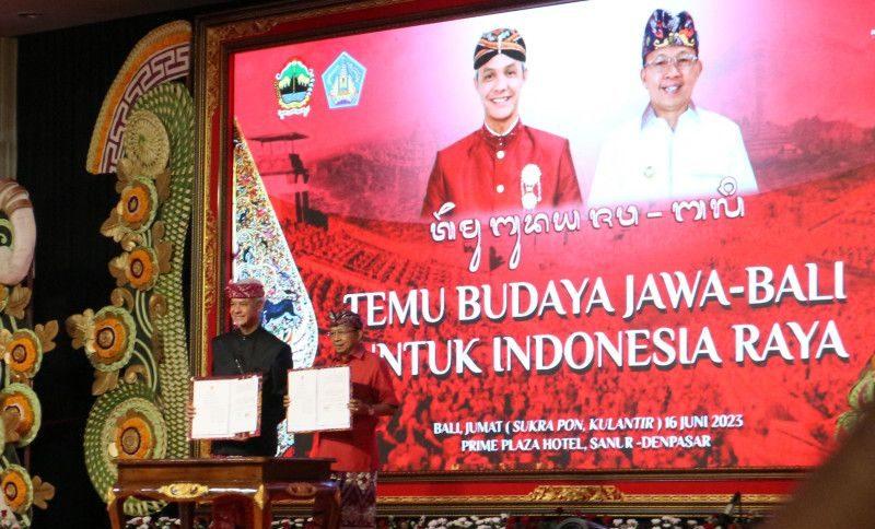 Ganjar dan Wayan Koster Jalin Kerja Sama Budaya Jawa-Bali