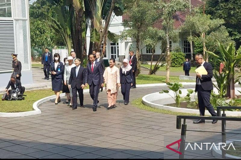 Jokowi Terima Kunjungan Kaisar Jepang Hironomiya Naruhito bersama Permaisuri Masako di Istana Bogor