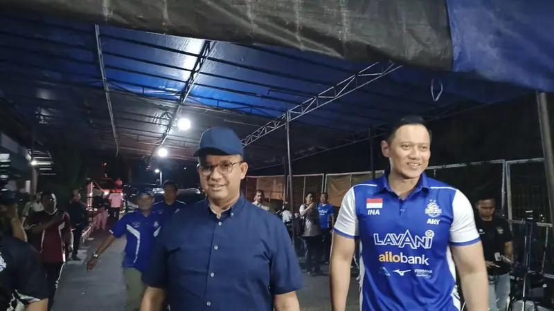 Kompakan, Anies-SBY-AHY Nobar Pertandingan Voli di Sentul