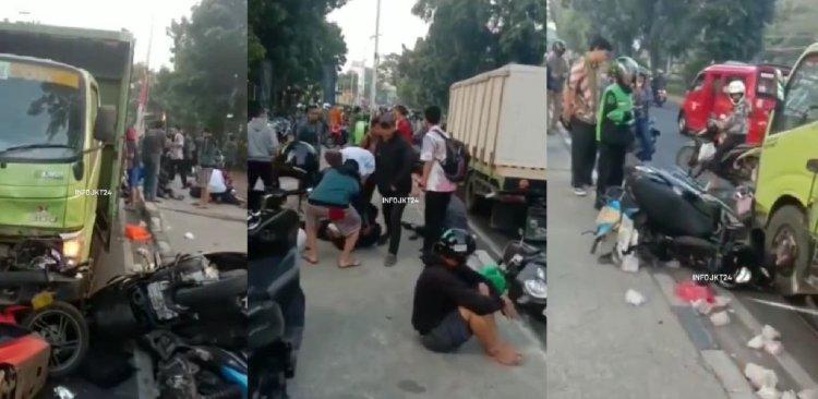 Pemotor yang Ditabrak Truk di Lenteng Agung Sampai Berdarah-darah Bisa Jadi Tersangka Malah