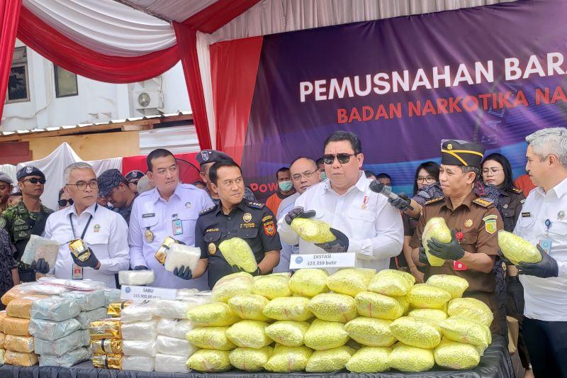 BNN Musnakan 115 Kg Barang Bukti Narkoba