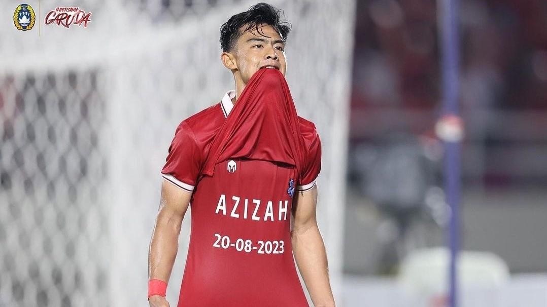 So Sweet! Tanda Cinta Pratama Arhan Buat Sang Istri di Gol Kedua Indonesia