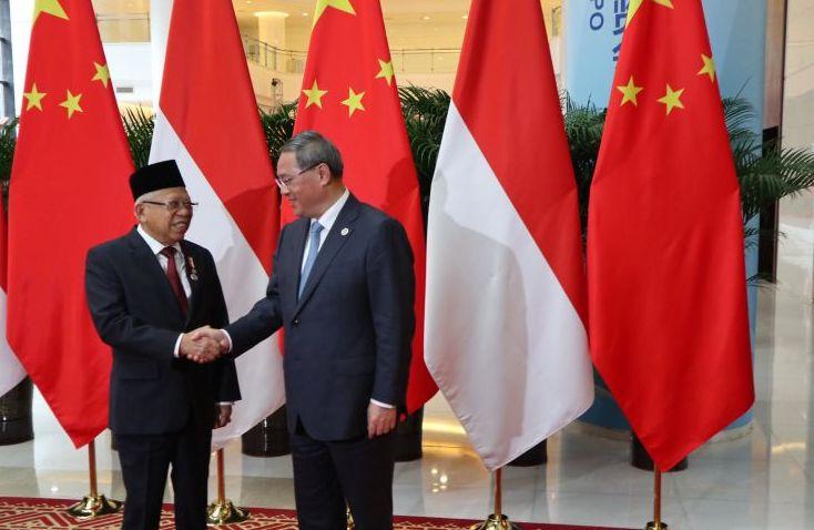Bertemu PM China Li Qiang, Ma’ruf Amin Bahas Kereta Cepat hingga Mobil Listrik