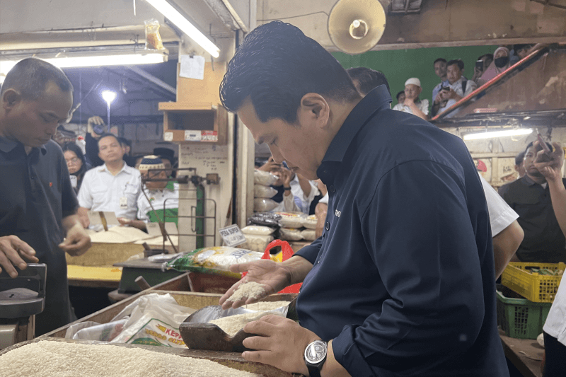 2 Juta Ton di November 2023, Menteri Erick Pastikan Stok Beras Bulog Aman