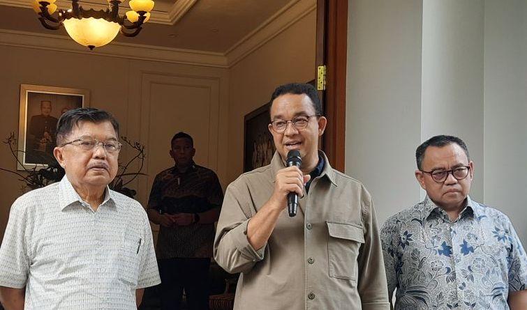 Temui JK, Anies Ngaku Tak Bahas Tim Pemenangan Baja Amin