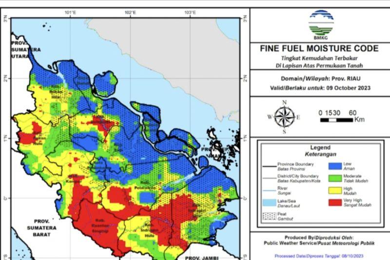 Senin Ini, Sebanyak 220 Titik Panas Tercatat di Riau
