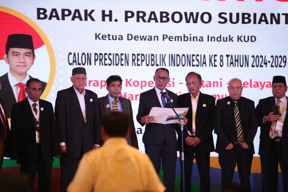 Jaringan Induk KUD Deklarasi Dukung Prabowo Subianto di Pilpres 2024