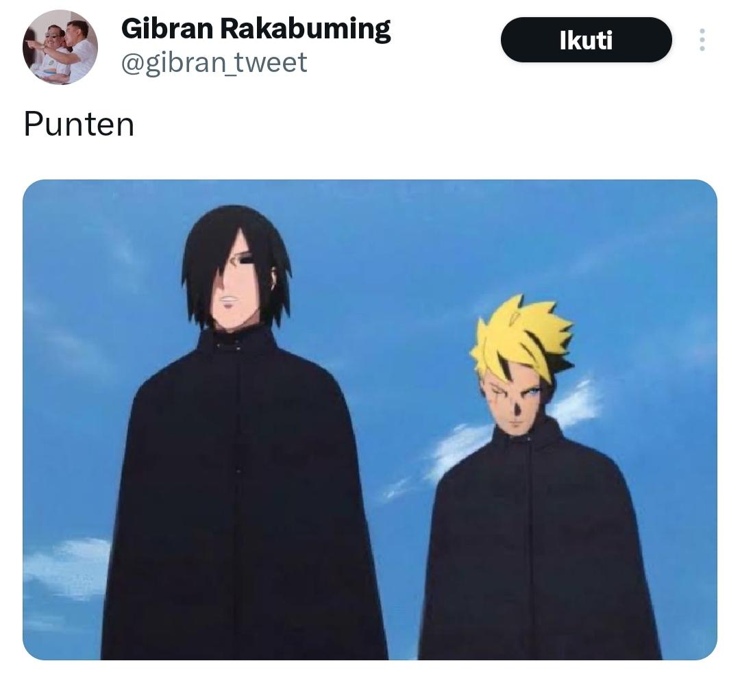 Gibran 'Berulah' Lagi, Posting Foto Boruto-Sasuke