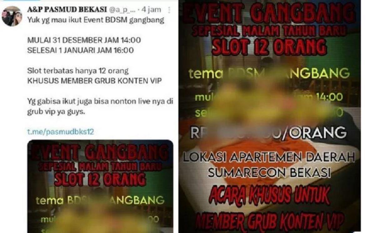 Edan! Beredar Flyer Ajakan Pesta Seks di Kota Bekasi saat Malam Tahun Baru