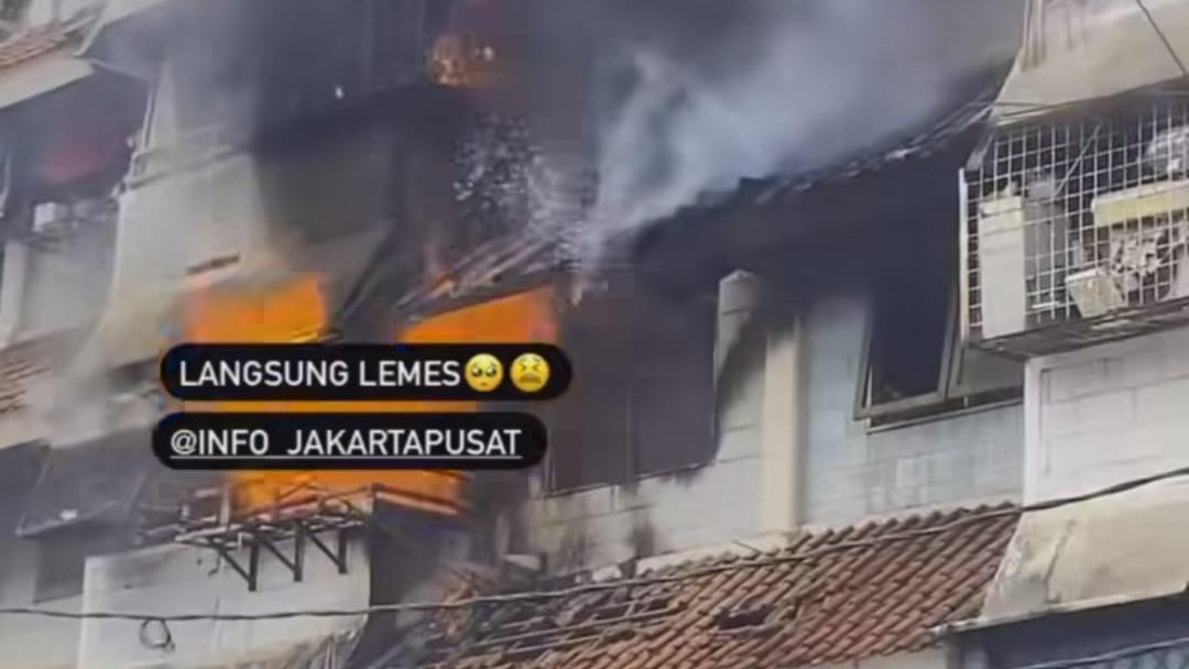 Rusun Tanah Tinggi di Johar Baru Jakpus Dilahap 'Si Jago Merah'
