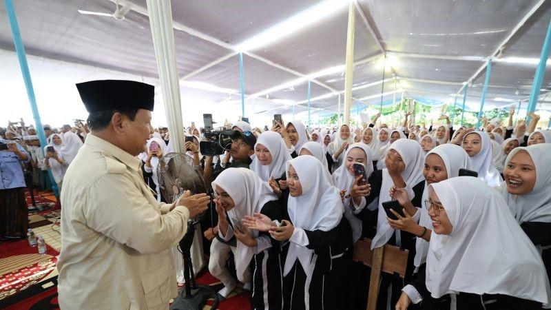 Prabowo Terima Dukungan dari Ponpes Genggong di Probolinggo Jatim