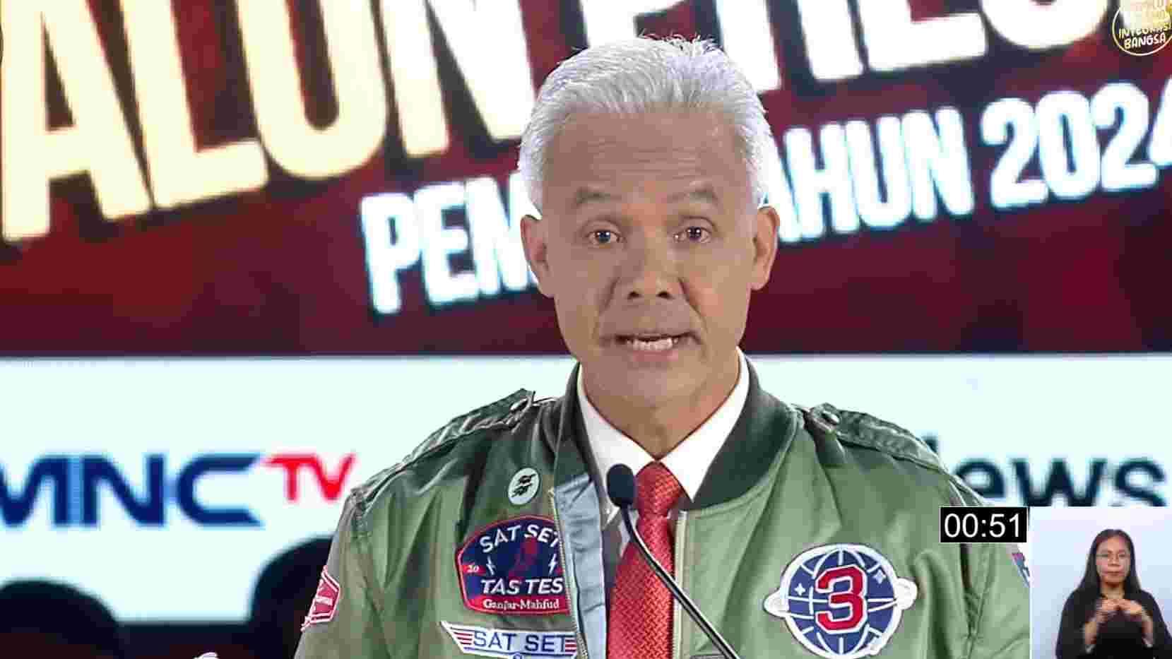 Ganjar Ungkap Problem Besar Indonesia Ada Pada Dunia Digital saat Closing Statement: Perlu Duta Cyber