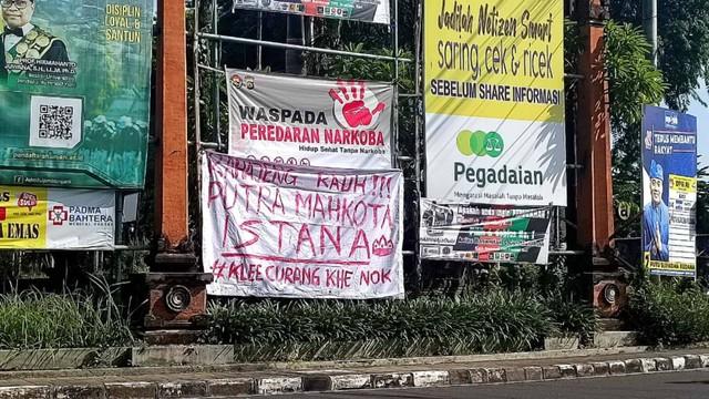 Spanduk Nyinyir Kedatangan Gibran Bertebaran, TKD Bali Tak Ambil Pusing