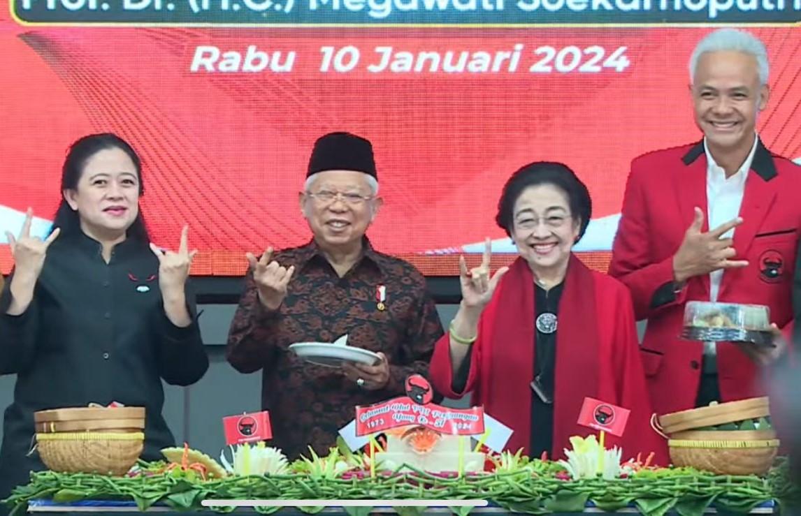 Wapres Ma'ruf Berpose Salam Metal, TKN Prabowo: Itu Hak Politik Beliau