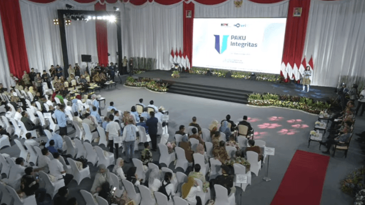Ketiga Paslon Capres-Cawapres Pilpres 2024 Sudah Hadir Dalam Acara Paku Integritas KPK