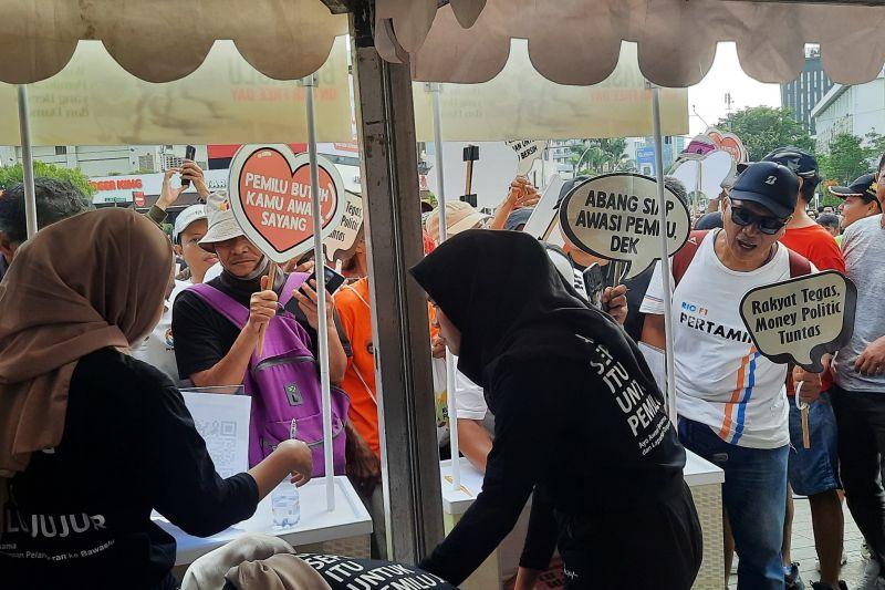 Bawaslu On Car Free Day Kampanye soal Pemilu Damai dan Berintegritas