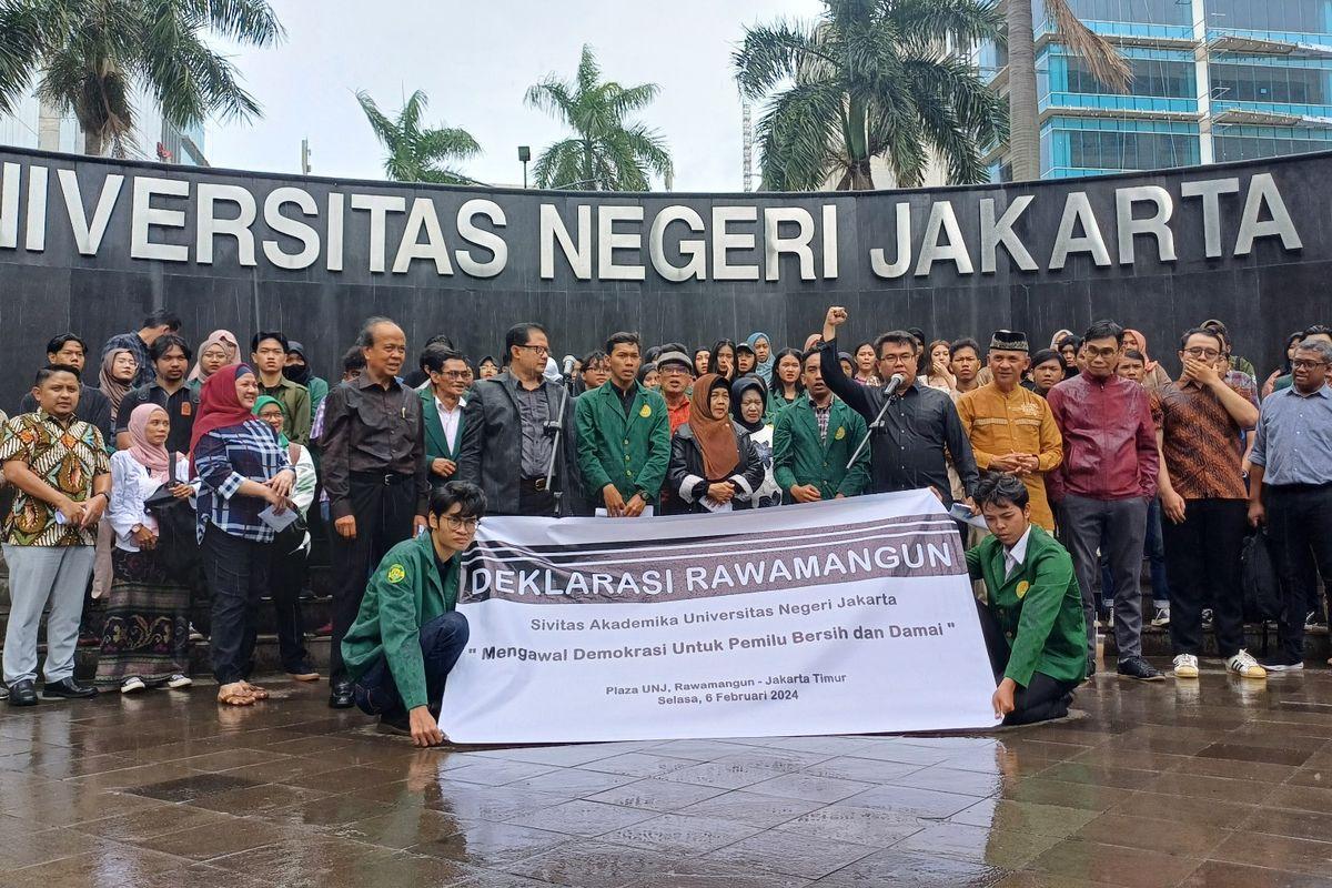 Giliran Civitas Academica UNJ Bersuara Desak Presiden Jokowi Kembali ke Koridor Demokrasi
