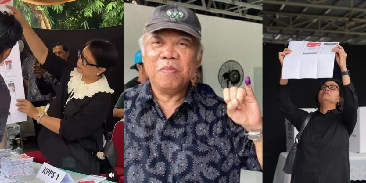 Sejumlah Menteri Kompak Pakai Baju Hitam Kala Nyoblos, Pertanda Reshuffle Kabinet?