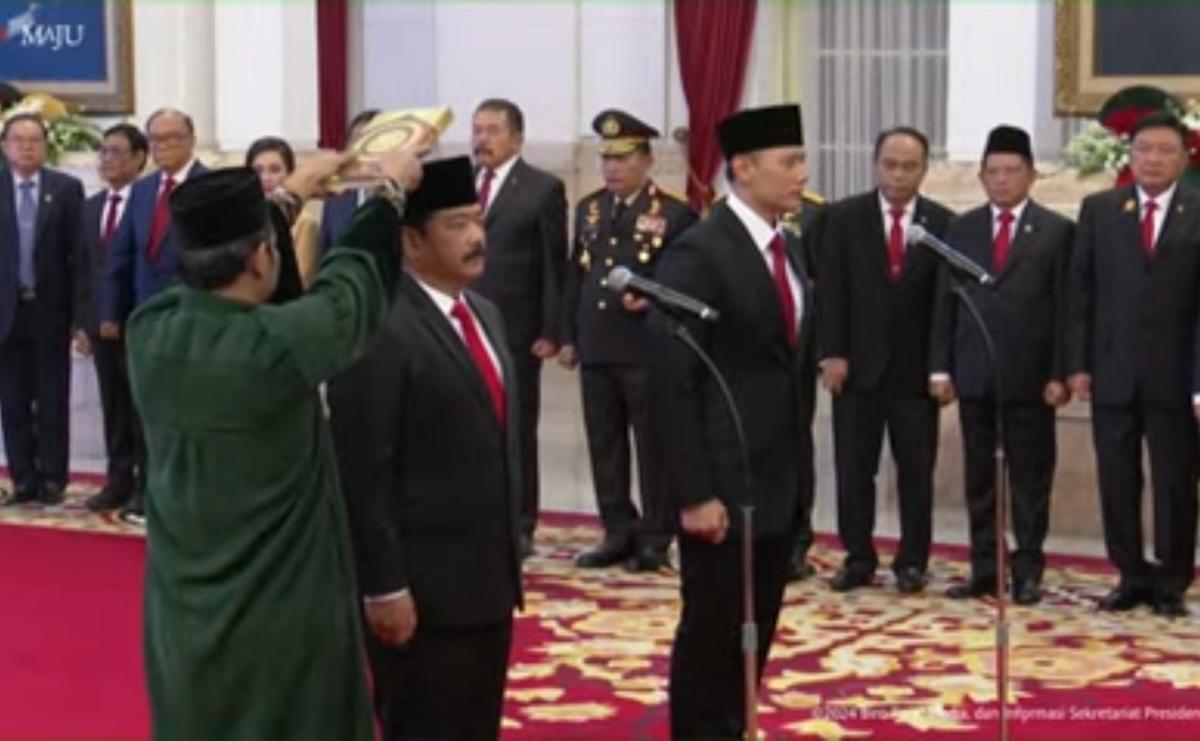 Moeldoko Tak Keliatan Batang Hidungnya di Pelantikan AHY Jadi Menteri