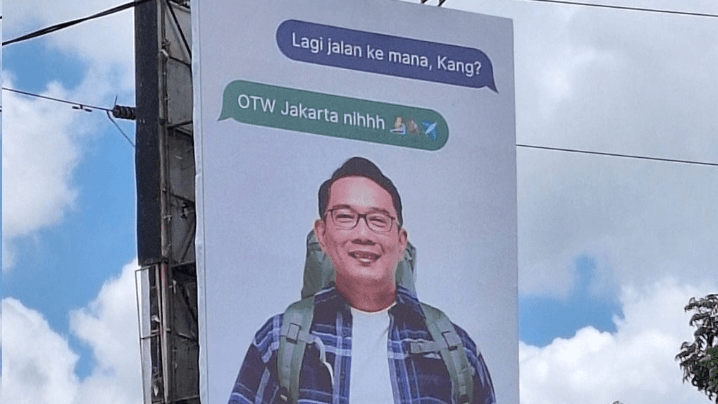 Viral! Baliho Ridwan Kamil Otw Jakarta