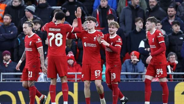 Hasil Piala FA: Skuad 'Bocil' Liverpool Tumbangkan Southampton 3-0