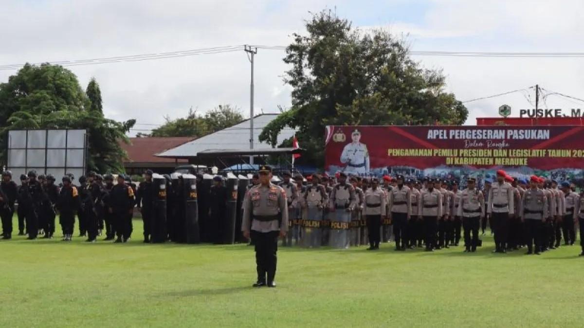 Polisi Turunkan 300 Personil Amankan Rekapitulasi KPU Papua Selatan