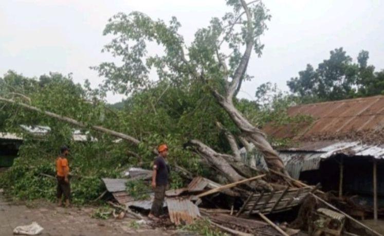 Angin Puting Beliung Terjang 5 Kecamatan di Lombok Barat, Rumah-Warung Rusak