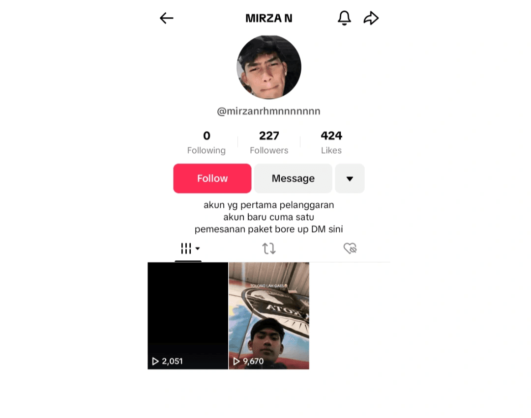 Viral ‘Mio Mirza’ di TikTok, Akun Mirza Sampai Hilang?
