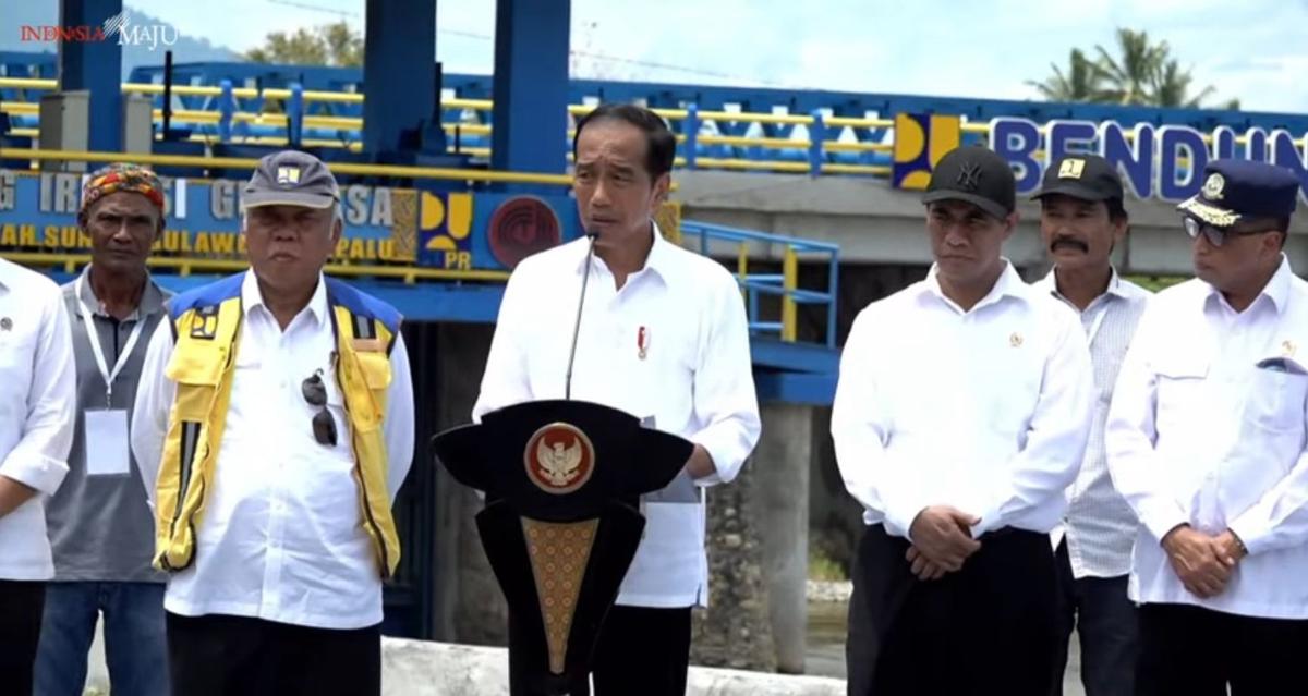 Rogoh Kocek Rp1,25 Triliun, Jokowi Resmikan Rehabilitasi Bendung di Sulteng