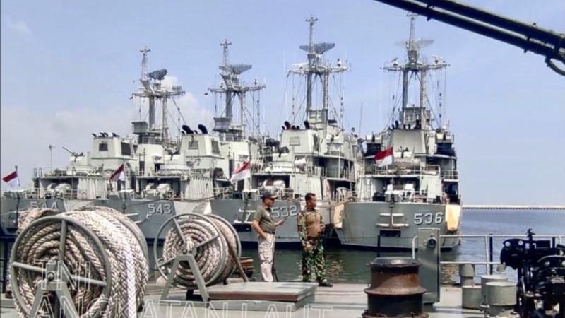 Antisipasi Ancaman-Kerawanan Jelang Idul Fitri, TNI AL Siagakan Kapal-kapal Perang di Pondok Dayuh Jakarta