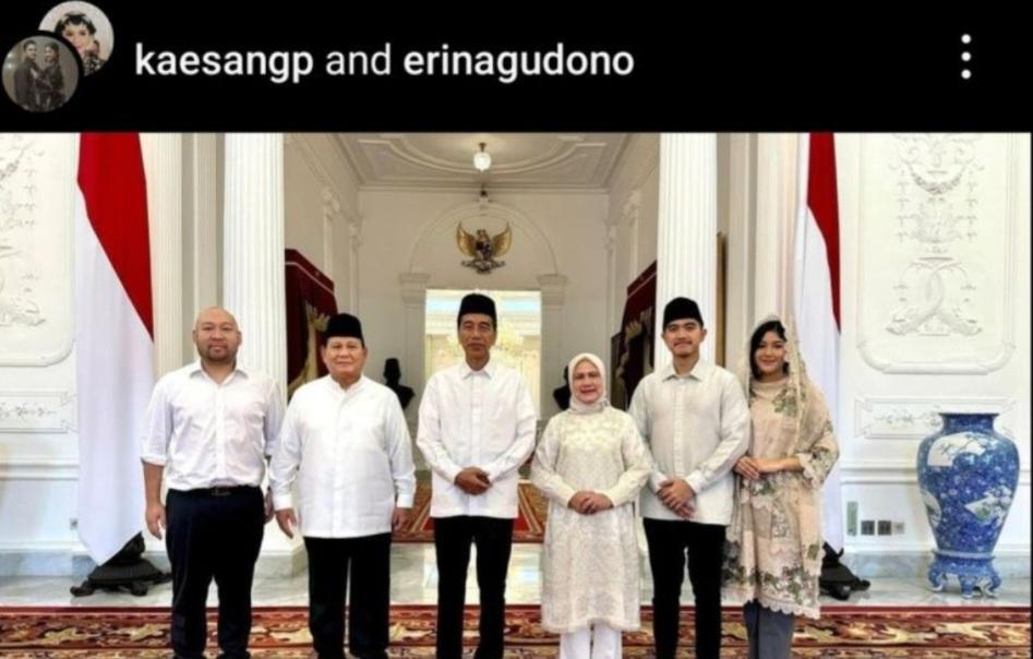 Hari Kedua Idul Fitri, Prabowo dan Putranya Bertandang ke Istana