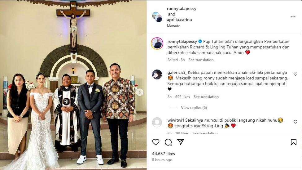 Lama Tak Muncul, Richard Eliezer Resmi Menikah dengan Kekasihnya Ling Ling