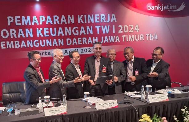 Kuartal I-2024, Bank Jatim Kempit Laba Bersih Rp310 Miliar