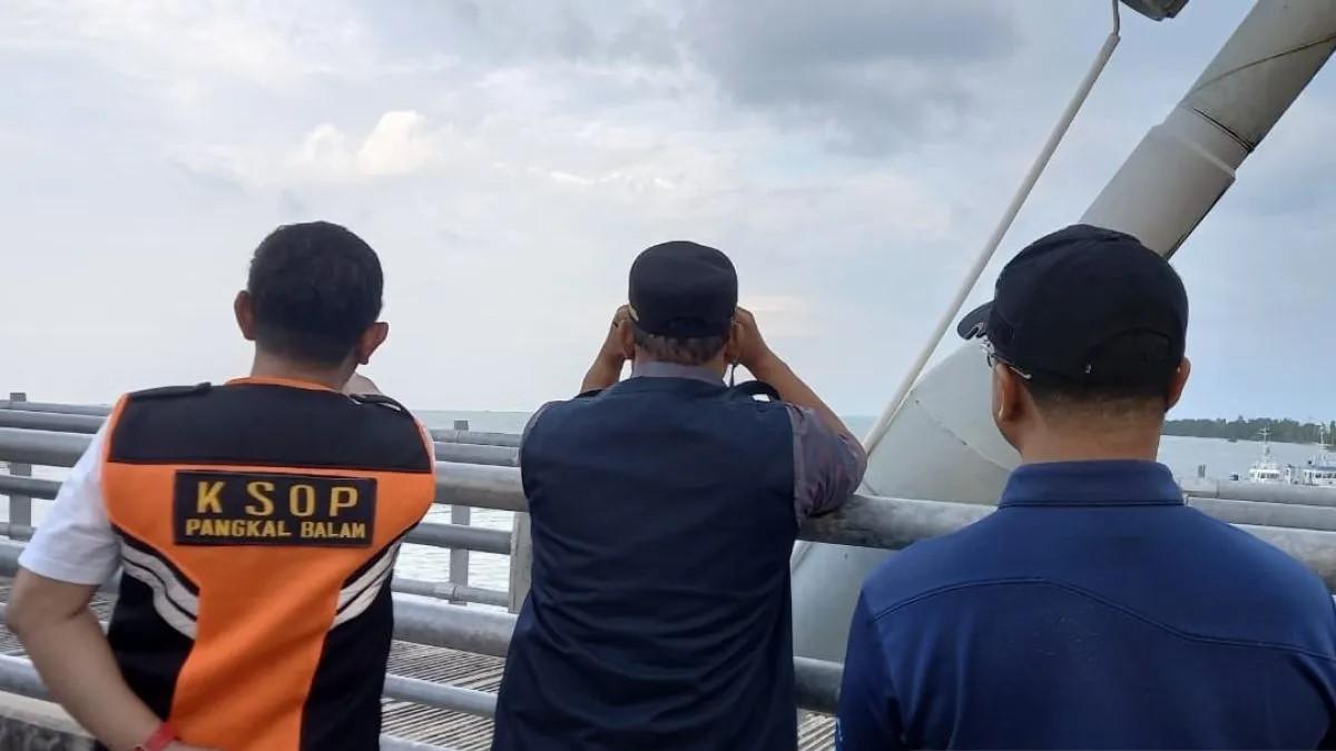 2 Kapal Kandas Tutup Pintu Masuk Pelabuhan Pangkalbalam, Tim Gabungan Evakuasi Muatan