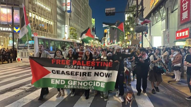 Ratusan Warga di Jepang Bela Palestina Bertajuk 'The Intifada March'