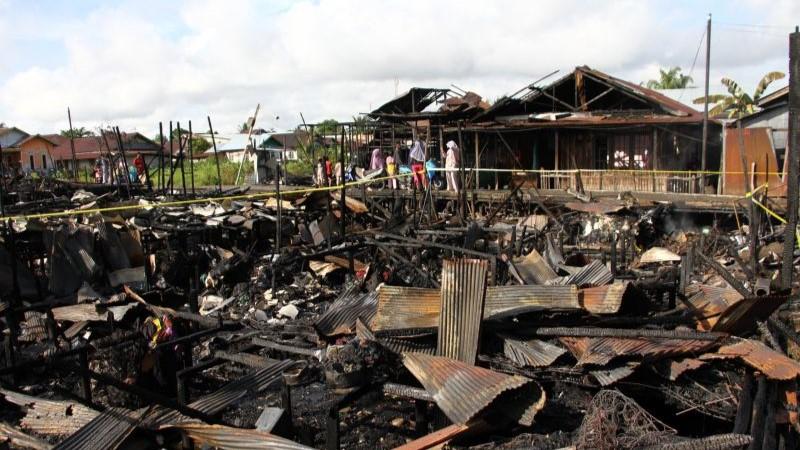 11 Rumah di Kawasan Penduduk Palangkaraya Terbakar