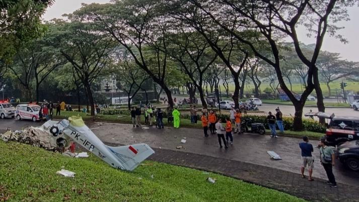 Korban Tewas Pesawat Latih Jatuh di BSD, Polisi Ungkap Gegara Benturan