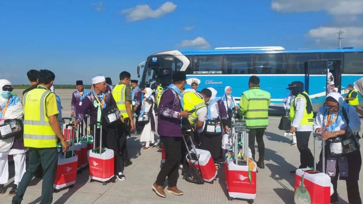 Kloter 9 Jemaah Calon Haji Asal NTB Diberangkatkan Menuju Madinah