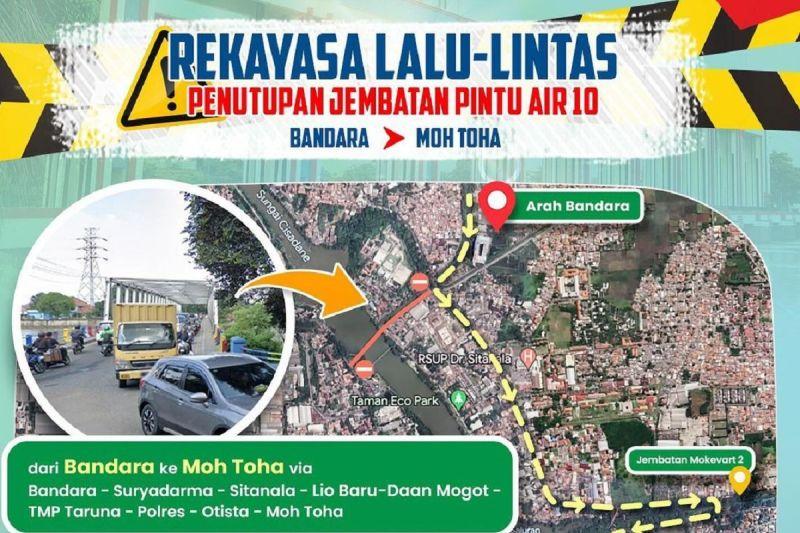 Jembatan Pintu Air 10 Tangerang bakal Ditutup Sementara, Ini Jalur Alternatifnya