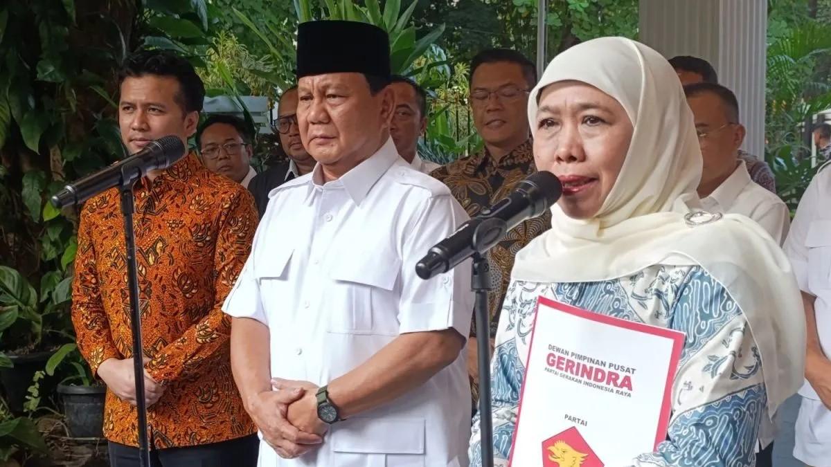 Gerindra Resmi Usung Khofifah-Emil Maju Pilkada Jatim 2024