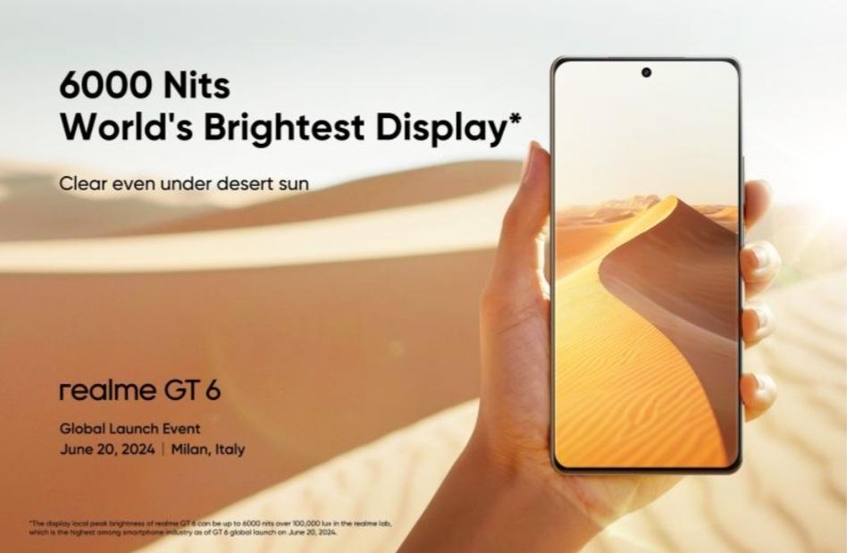 Suguhkan Layar Paling Terang di Dunia, Realme GT 6 Siap Meluncur