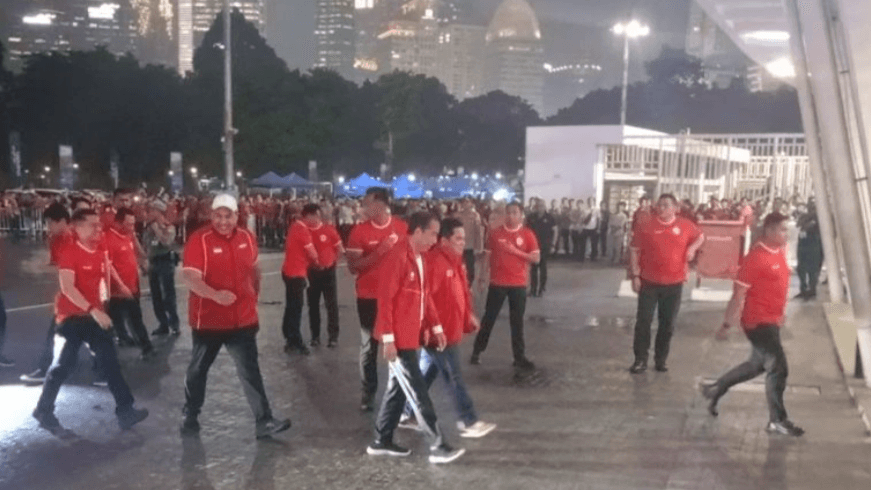Jokowi Ditemani Iriana Nonton Timnas Indonesia Vs Filipina di GBK